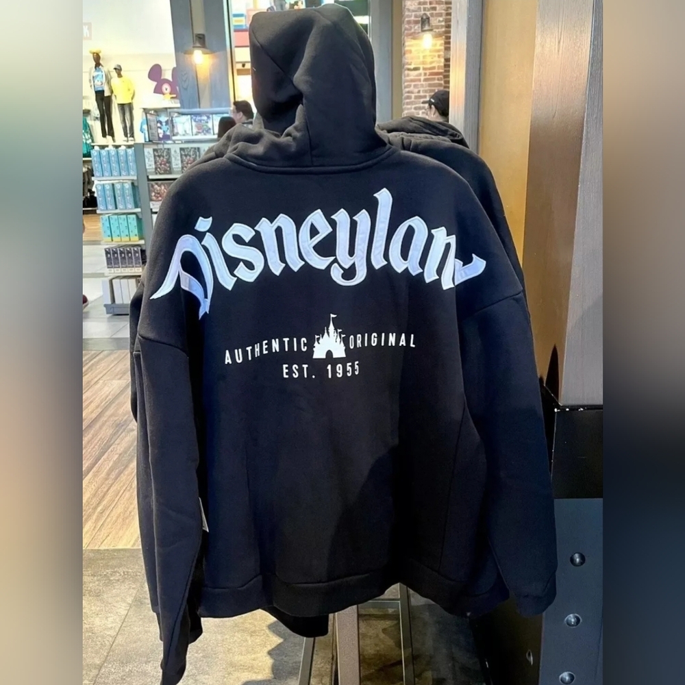 DisneyParks Disneyland Logo AuthenticOriginal Black ZipUp Hoodie Size 3XL NWT